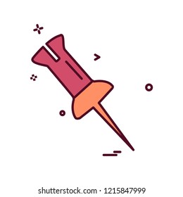 Pin icon design vector