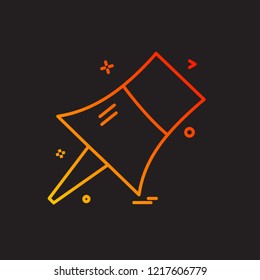 Pin icon design vector