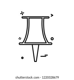 Pin icon design vector