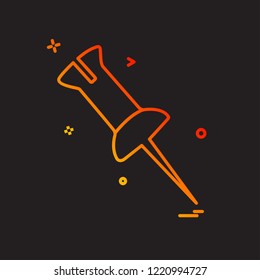 Pin icon design vector