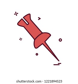 Pin icon design vector