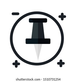 pin icon design vector in the white background