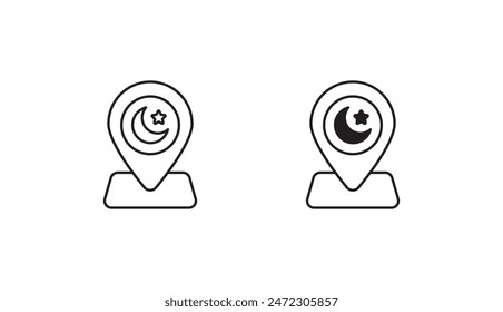 Pin icon design with white background stock illustration