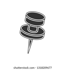 Pin icon. Element of navigation for mobile concept and web apps icon. Glyph, flat icon for website design and development, app development