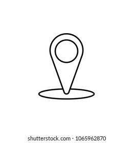 pin icon. Element of simple icon for websites, web design, mobile app, info graphics. Thin line icon for website design and development, app development  on white background