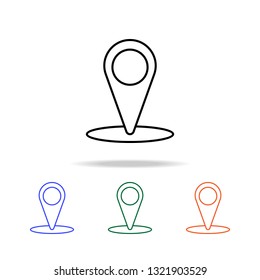 pin icon. Elements of simple web icon in multi color. Premium quality graphic design icon. Simple icon for websites, web design, mobile app, info graphics