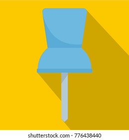 Pin icon. Flat illustration of pin vector icon for web