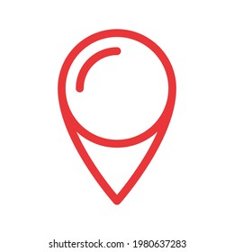 Pin Icon Flat Pointer Vector Illustration
