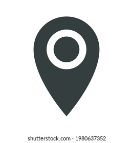Pin Icon Flat Pointer Vector Illustration