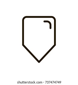 Pin icon flat icon. Single high quality outline symbol of info for web design or mobile app. Thin line signs of map pin for design logo, visit card, etc. Outline logo of map marker