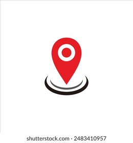 Pin Icon Flat Vector Illustration Design Template Free Vector
