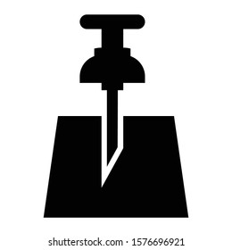 pin icon glyph vector design
