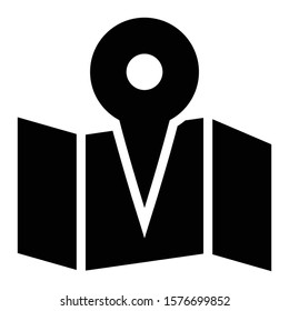 pin icon glyph vector design