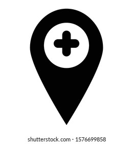 pin icon glyph vector design