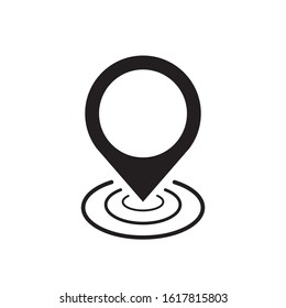 Pin icon. Gps pointer mark. Location map symbol.