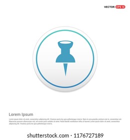 pin icon Hexa White Background icon template - Free vector icon