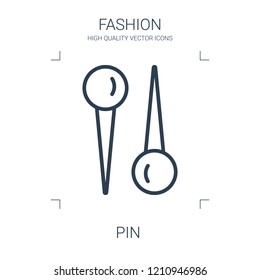 pin icon. high quality line pin icon on white background. from fashion collection flat trendy vector pin symbol. use for web and mobile