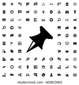 Pin icon illustration isolated vector sign symbol. marketing icons vector set.