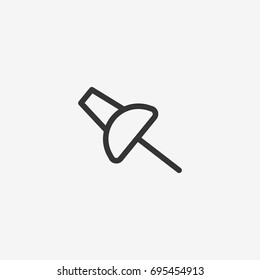 Pin  icon illustration isolated vector sign symbol