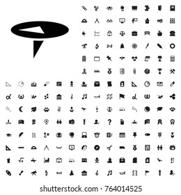 Pin icon illustration isolated vector sign symbol. education icons set for web and mobile.