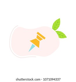 Pin icon illustration vector symbol