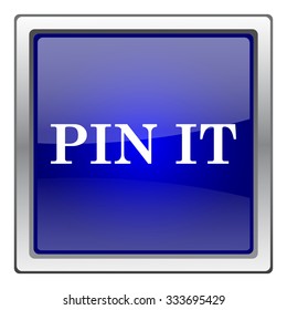 Pin it icon. Internet button on white background. EPS10 vector.