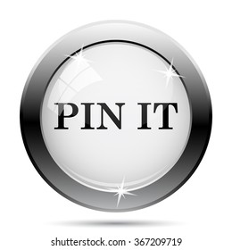 Pin it icon. Internet button on white background. EPS10 vector.
