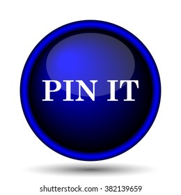 Pin it icon. Internet button on white background. EPS10 vector