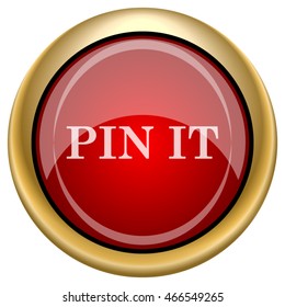 Pin it icon. Internet button on white background. EPS10 vector.