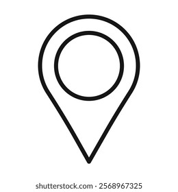 Pin Icon Isolated flat vector in outline