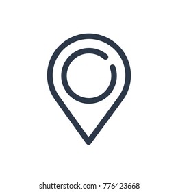 Pin icon. Isolated location and pin icon line style. Premium quality vector symbol drawing concept for your logo web mobile app UI design.