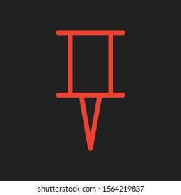 Pin icon isolated on background
 
