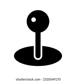 Pin icon isolated on white background