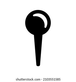 Pin icon isolated on white background