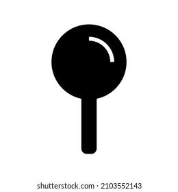 Pin icon isolated on white background