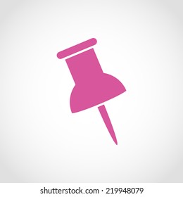 Pin Icon Isolated on White Background