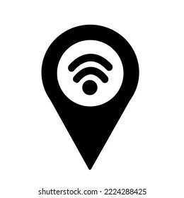icono de pin aislado en fondo blanco, ilustración vectorial