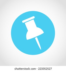 Pin Icon Isolated on White Background