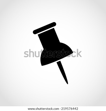 Pin Icon Isolated on White Background