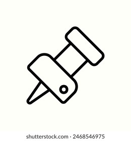 pin icon, isolated UI line icon for your project