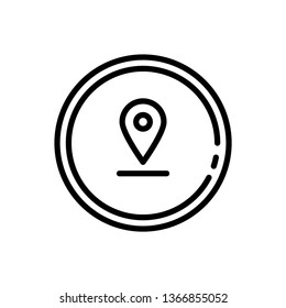 Pin icon line  icon. Location icon logo, symbol, app, web, ui.