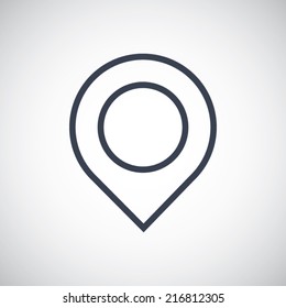 Pin icon in line style