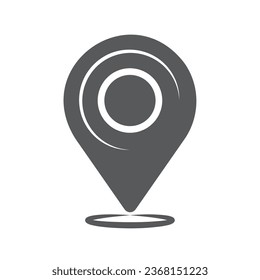 pin icon localitation gray vector isolated