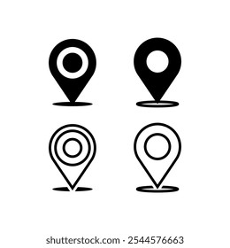 Pin-Symbol. Symbol suchen. Vektorgrafik.