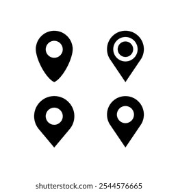 Icono de pin. Icono de localización. Ilustración vectorial.