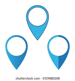 Posición del icono de anclaje con 3 estilos Color del contorno, gradiente e icono plano