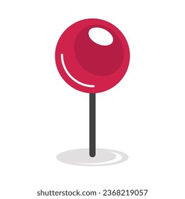 botón de ubicación de icono de pin vector aislado