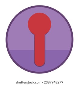 botón de ubicación de icono de pin vector aislado