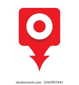 pin icon location direction isolated vector