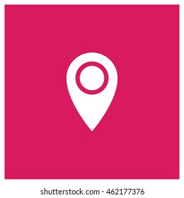 Pin icon, location icon, flat web, material icon, ios icon, image jpg, vector eps